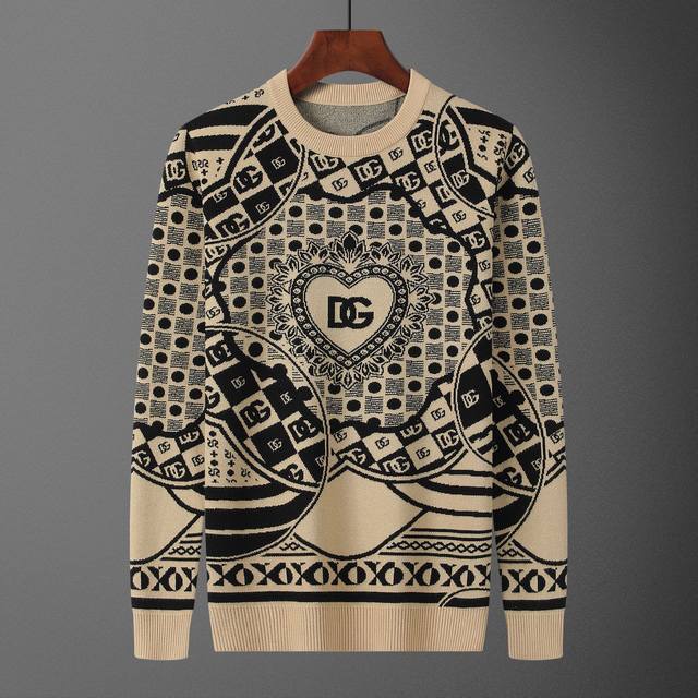 款号：A708# 2025年秋冬新款圆领套头毛衣 官网同步 ， 款式 时尚 高端 大气，舒适保暖， 码数：M-3Xl 颜色：卡色