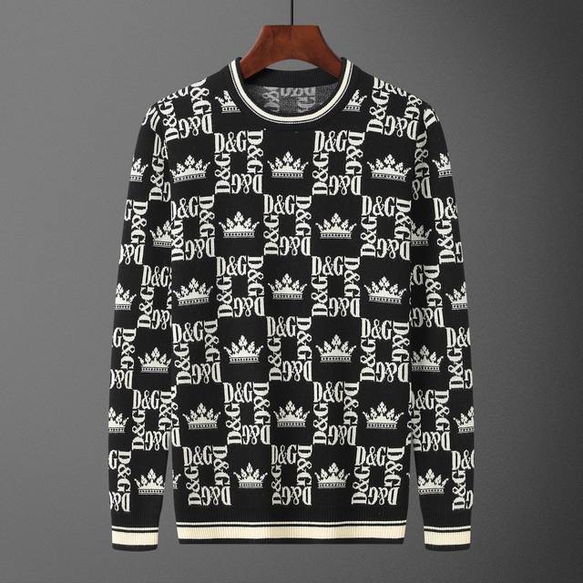 款号：A706# 2025年秋冬新款圆领套头毛衣 官网同步 ， 款式 时尚 高端 大气，舒适保暖， 码数：M-3Xl 颜色：黑色