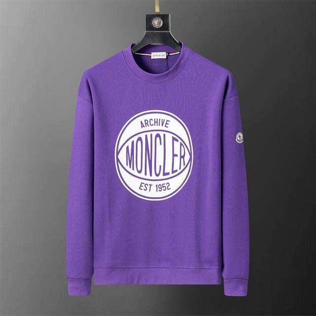 款号：A622# 2025年秋冬新款套头卫衣，官网同步 420克重双面棉 款式时尚大气 做工严谨 走线工整 上身效果好 现货M-3Xl 紫色