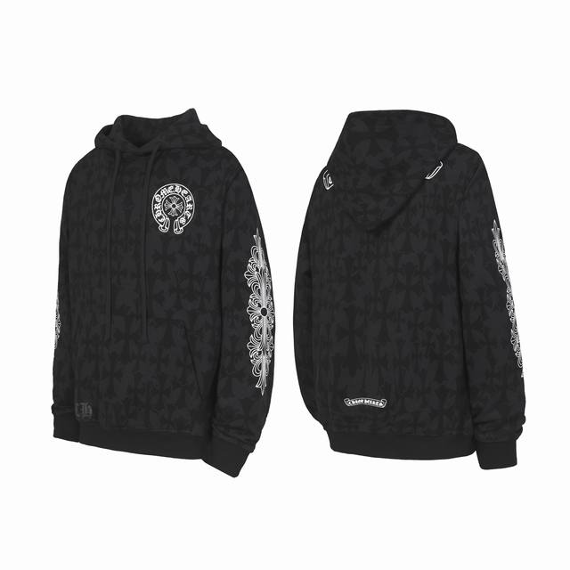 Ke3120 Chrome Hearts Ch 克罗心 梵文暗纹满印马蹄印花拉链卫衣开衫外套 定织定染无色差 无论面料还是做工细节 碾压市面普通版本 五金拉链辅