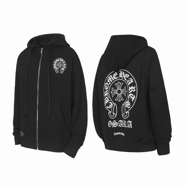 Ke32 Chrome Hearts Ch 克罗心东京限定马蹄梵文印花拉链卫衣开衫外套 定织定染无色差 无论面料还是做工细节 碾压市面普通版本 五金拉链辅料均为