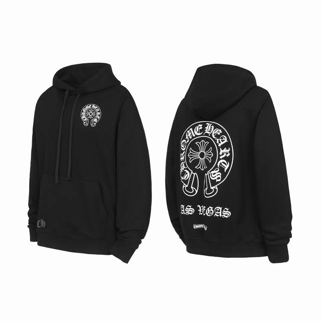 Ke3123 Chrome Hearts Ch 克罗心香港限定马蹄梵文印花连帽卫衣帽衫 定织定染无色差 无论面料还是做工细节 碾压市面普通版本 五金拉链辅料均为