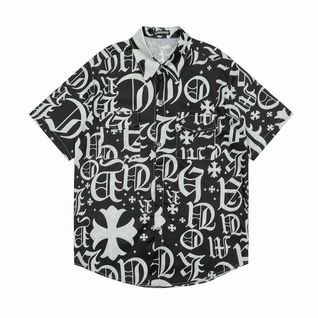 Ke288 Chrome Hearts Ch 克罗心定制布料沙滩衬衫满印红唇梵文字母十字架短裤 正确配置 市场最高版本 2025克罗心正品包装 原版开模 定制五