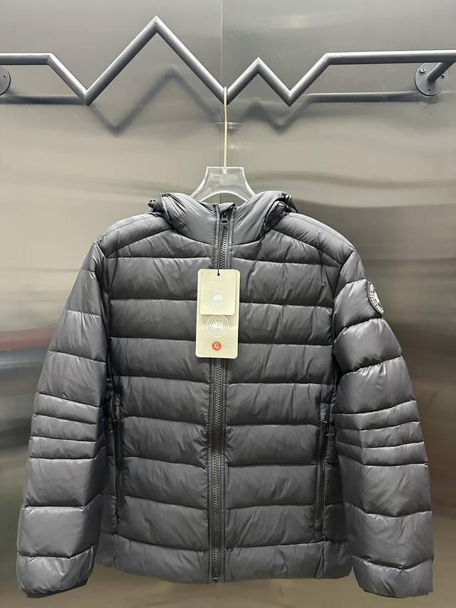 Canada Goose加拿大鹅 Crofton纯色连帽拉链户外保暖排骨羽绒服 90绒填充 750蓬松度 田岛绣刺 白鸭绒 短款轻薄连帽羽绒服 外套 胸前侧拉链