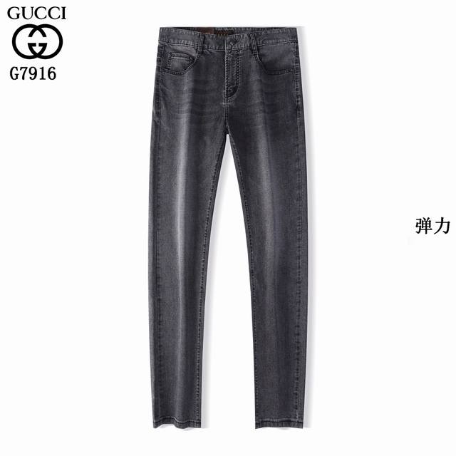 款号B7916 Gucci古迟 夏季专柜深色系列上市，薄料全棉高弹面料，柔软舒适透气，炒盐洗水工艺，让布料所含染料产生化学反应，将对皮肤伤害降到最低，A级电镀技