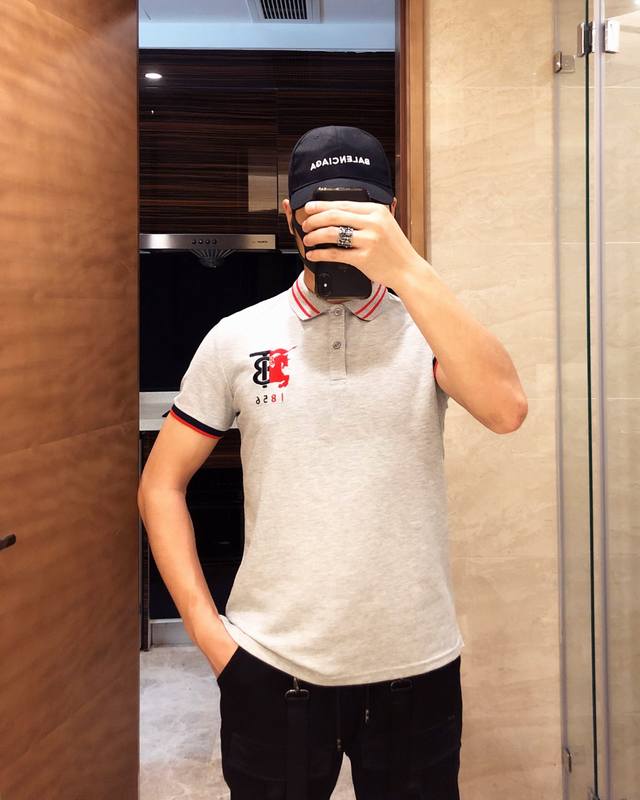 Burberry巴宝莉原单版本 polo衫短袖，小Logo刺绣印花， 最新发售爆款短袖进口珠地棉面料，遵循原版开发版型一致码数:M-3Xl
