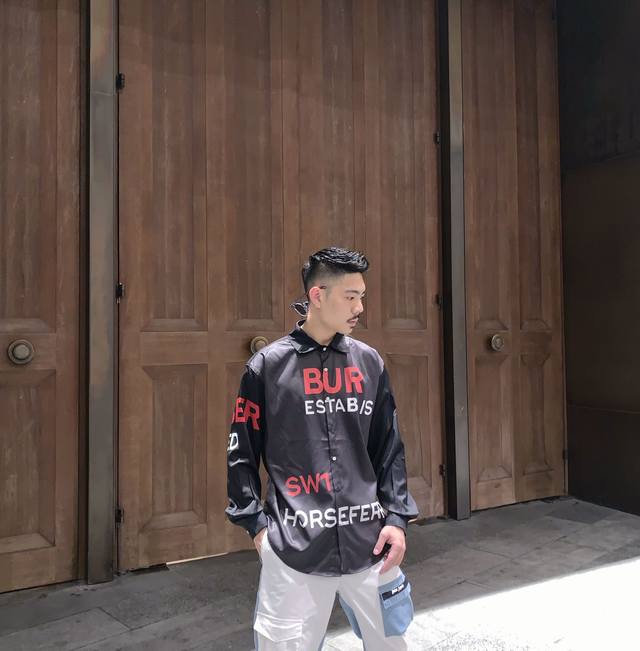 Bbr 早秋 全新大Logo标识字母衬衫 完美细节处理 黑白Mlxlxxl