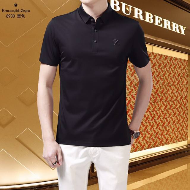 现货，可帮一件代发杰尼亚 尺码：M-3Xl 介绍： 春夏新款原单男士走秀款翻领T恤