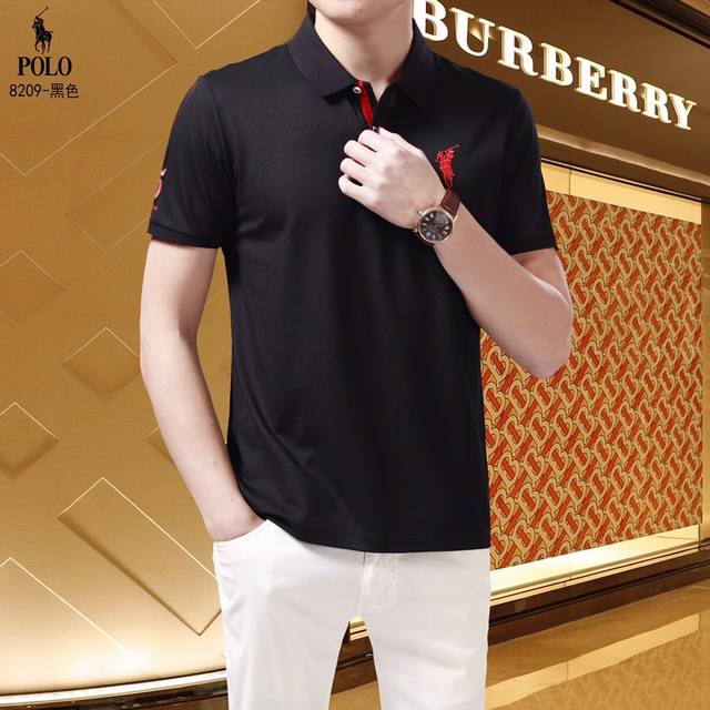 现货，可帮一件代发保罗 尺码：M-3Xl 介绍： 春夏新款原单男士走秀款翻领T恤