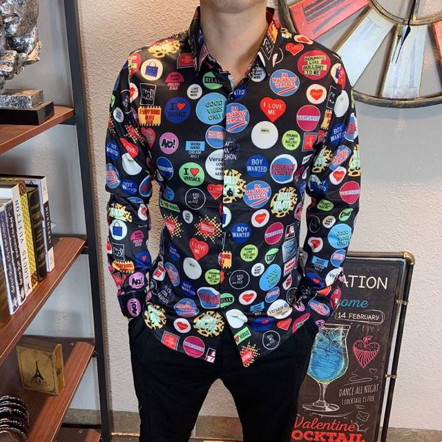 店主推荐！专柜品质！ 范思哲 2670官网最新款男士长袖衬衫 高端丝光棉 顶级双丝光衬衫全球顶级男装完美复刻简约时尚从容百搭大气优雅极度舒适体验极品丝光棉所有衬