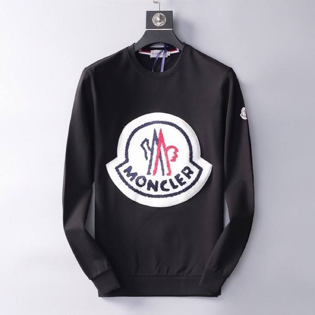 现货代发 [Moncler]蒙口新款卫衣 官网同步 ，超大织绒Logo套头卫衣 原版一致纯棉卫衣面料定制，专柜原版辅料，专柜级别精致车线，做工精细！男女均可驾驭