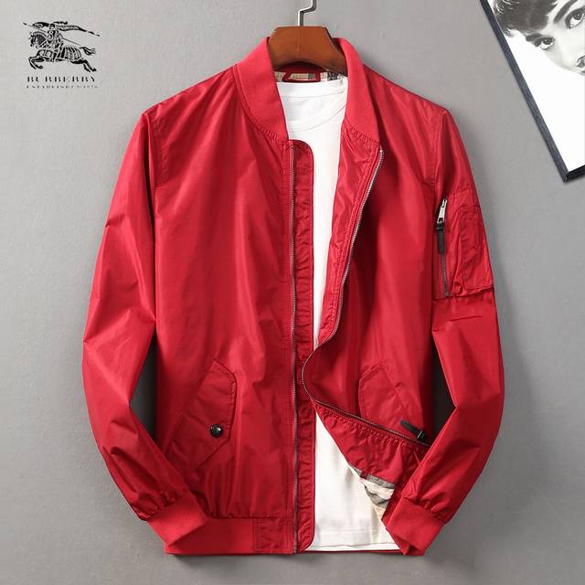 店主力荐，主推爆款！ Burberry 巴宝莉 最新款专柜同款首发！高端时尚休闲夹克，超正版型上身瞬间变欧巴！，简约时尚的三维裁剪，工艺独特，原单代工厂p出品；