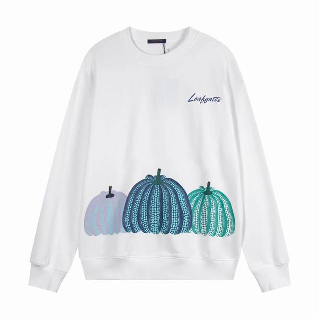 价格p： 一首起批.散单+10 Lv爆款草间弥生联名经典南瓜印花卫衣男女上衣套头卫衣毛圈卫衣，细节按照原版本一比一复刻， 采用420克毛圈面料，高品质印花工艺，