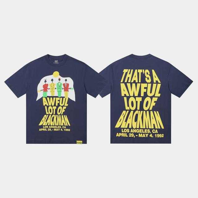 260#藏青蓝｜ That's A Awful Lot Of Cough Syrup 现货实拍 美式简约 潮牌宽松休闲T恤 面料 Fabric :32支240克