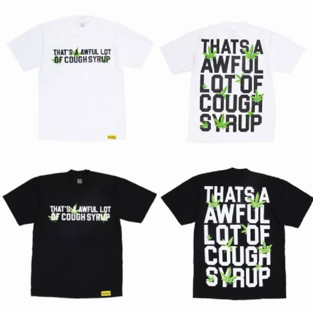 261#活性黑 象牙白｜ That's A Awful Lot Of Cough Syrup 现货实拍 美式简约 潮牌宽松休闲T恤 面料 Fabric :32支