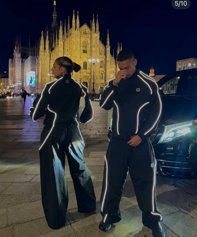 Bp-J260# 上衣 Broken planet 反光条运动风衣套装 黑色 S M L Xl