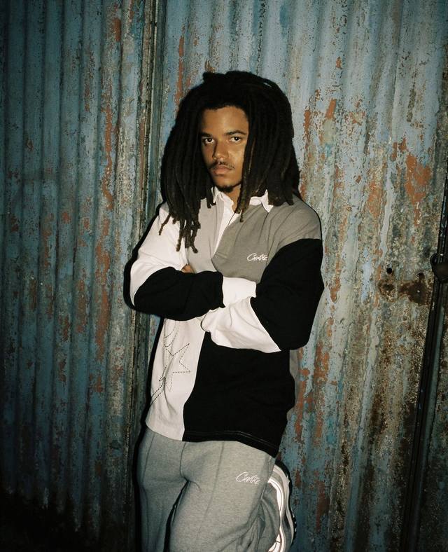 721# Corteiz 重工拼接polo长袖 黑白灰拼色 S-Xl