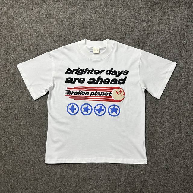 Bp-T122# Broken planet 发泡短袖 白色 S M L Xl