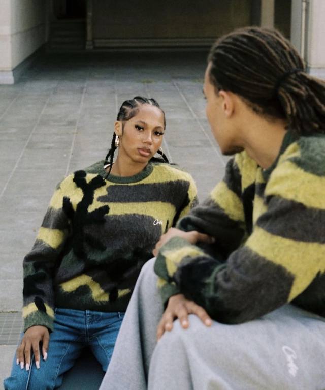 5003# Corteiz 海马毛针织圆领毛衣 S M L Xl