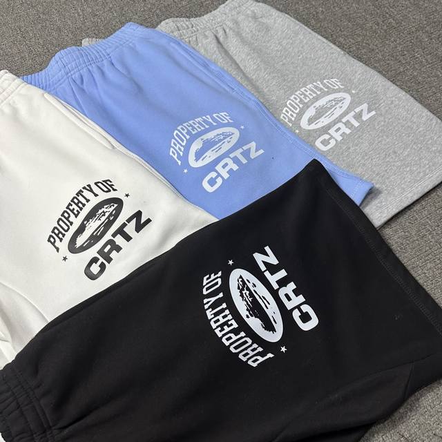 803# Corteiz 恶魔岛 五分裤 黑色 白色 灰色 天蓝 S-Xl