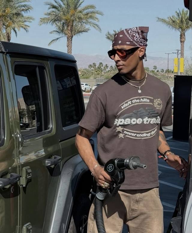 Bp-T133 #Broken planet Space Trails 太空步道 短袖 咖啡色 S M L Xl