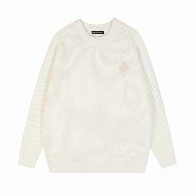 款号Tq42 克罗心标语皮标百搭毛衣