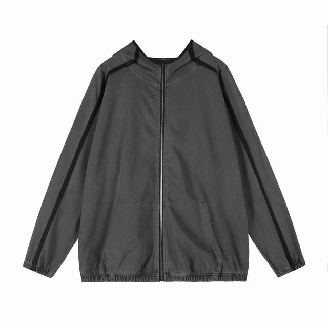 款号Q444 Cavempt 日系潮牌做旧风格洗水拉链卫衣