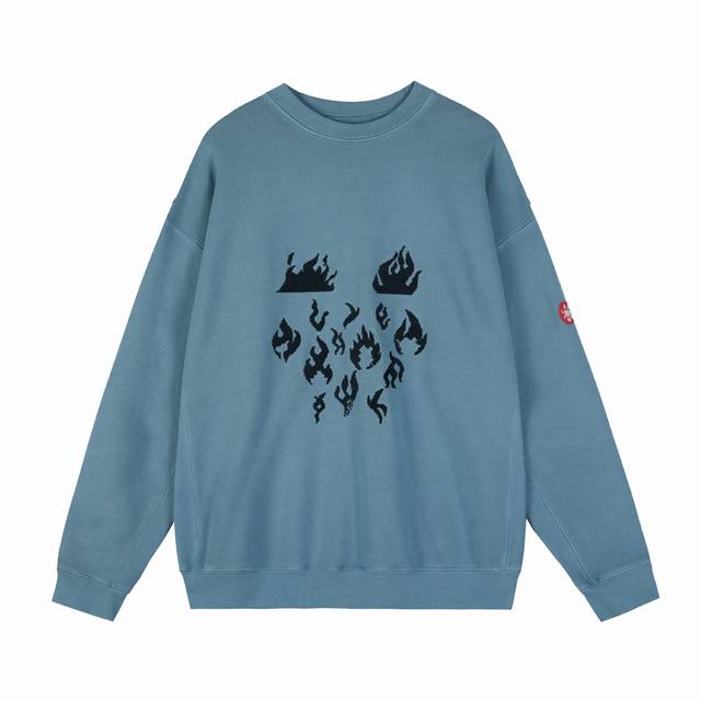 款号Q448 Cavempt C.E 25Ss水洗蜡染蓝刺绣卫衣