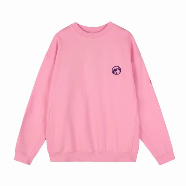 款号Q441 Cavempt C.E25Aw日系潮牌水洗做旧粉色套头卫衣