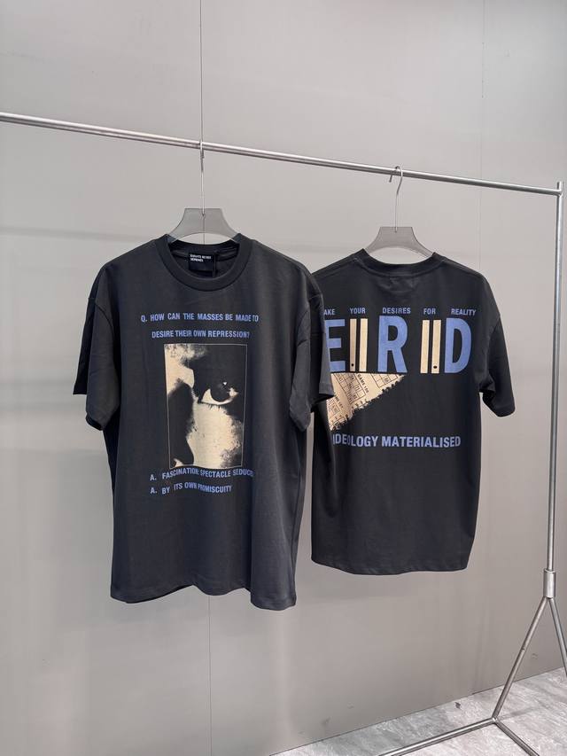 现货 代发+5 p可谈 ， Enfants Riches DépriméS Erd意识形态静谧之眼短袖 面料：260克100%纯棉索罗纳凉感 印花：手工热压高清