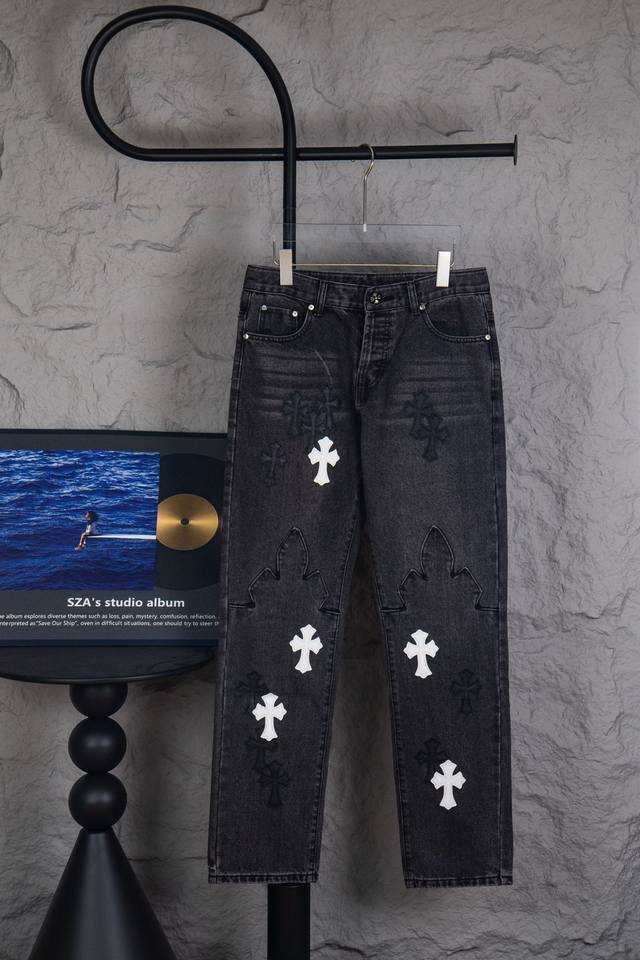 款号：M188 顶级版本 Chrome Hearts新款城市限定款火焰灰牛仔裤 克罗心城市限定牛仔裤 五金定制 原版开发 Vintage Levis 美产501