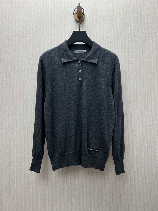 亚历山大王 25Ss新款针织长袖 男款灰色 高版本 码数：S.M.L.