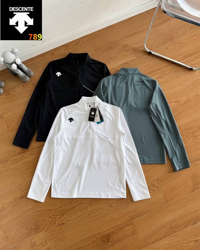 尺码；M-4Xl Dst迪特春秋款训练运动男士半拉链内搭长袖针织衫新款卫衣 高品质专柜同步 Training系列经典半开拉链款型设计长袖针织衫 采用Solote