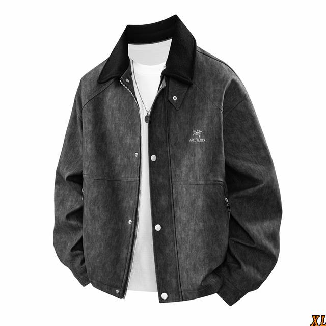 Arc’Teryx始祖鸟 独家实拍上新，本季主打M-8Xl秋季高品质大码夹克pu皮衣插色翻领加肥加大大码潮牌胖子夹克外套，货源充足，放心主推，高端品质，经典设计