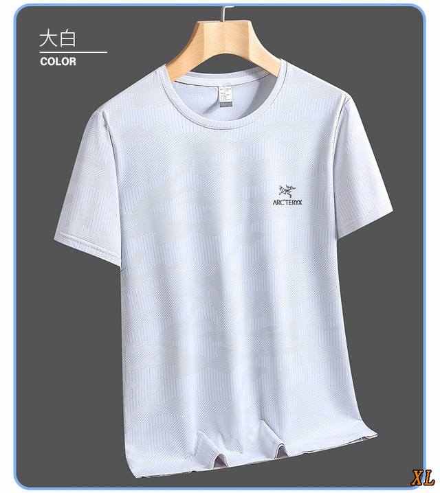 Arc’Teryx始祖鸟 独家实拍上新夏季高品质冰丝速干短袖T恤冰丝体恤圆领冰感跑步T健身T冰丝速干短袖，本季主打，货源充足，放心主推，高端品质，经典设计，做工