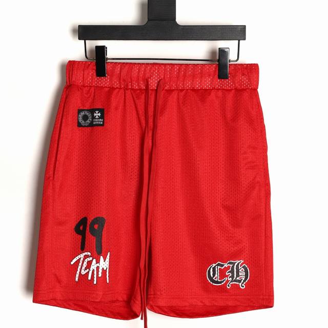 Chrome Hearts 克罗心 25Ss 梵文网眼冰球服短裤 采用直喷进口机器印花 五金辅料均开磨定制 正确配置 黑色2025克罗心正品包装 面料采用220