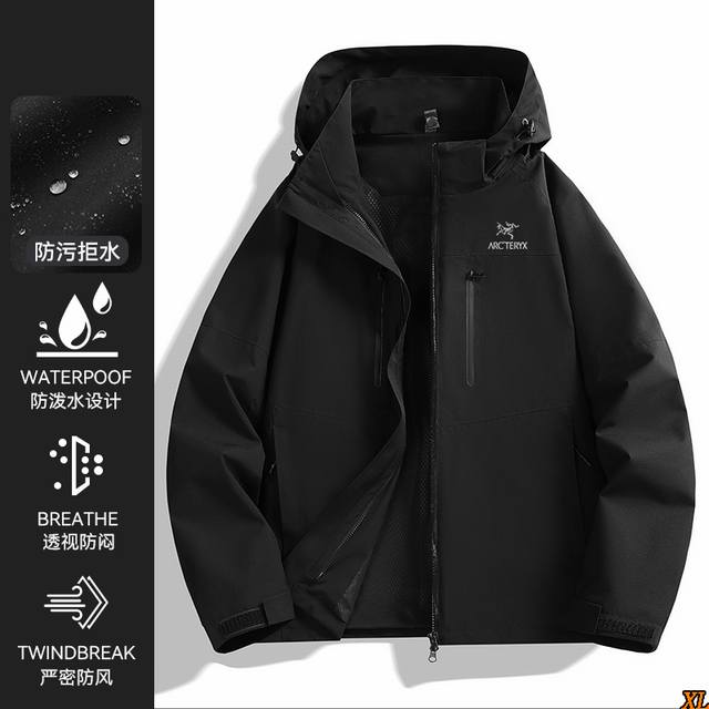 Arc’Teryx始祖鸟 独家实拍上新秋季高品质户外运动防风防水连帽登山服风衣夹克情侣外套冲锋衣，本季主打，货源充足，放心主推，高端品质，经典设计，做工出色，经