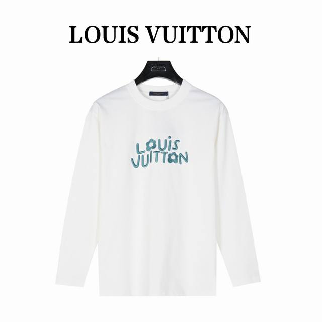 Louis Vuitton 路易威登 24Fw 小蓝花Logo刺绣字母长袖T恤 客供定织 G高克重双纱棉布料子 肉实的质感，一眼可见的高级 贵气 贴身柔软舒适，