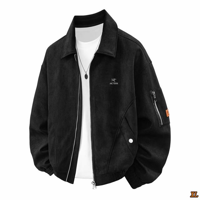 Arc’Teryx始祖鸟 独家实拍上新M-8Xl秋季高品质大码夹克男鹿皮绒轻奢商务加肥加大胖子装潮牌翻领夹克外套，本季主打，货源充足，放心主推，高端品质，经典设