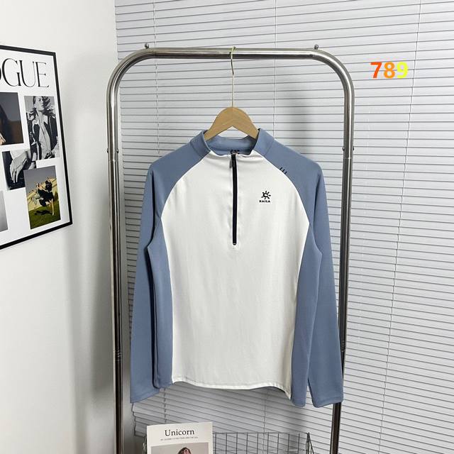 Kailas 凯乐石春季新款半拉链拼色 户外运动登山骑行长袖弹力速干打底衫 -拼色设计，不花里胡哨，品牌标识感十足，简约大气有质感，高品质面料和独B1119特设