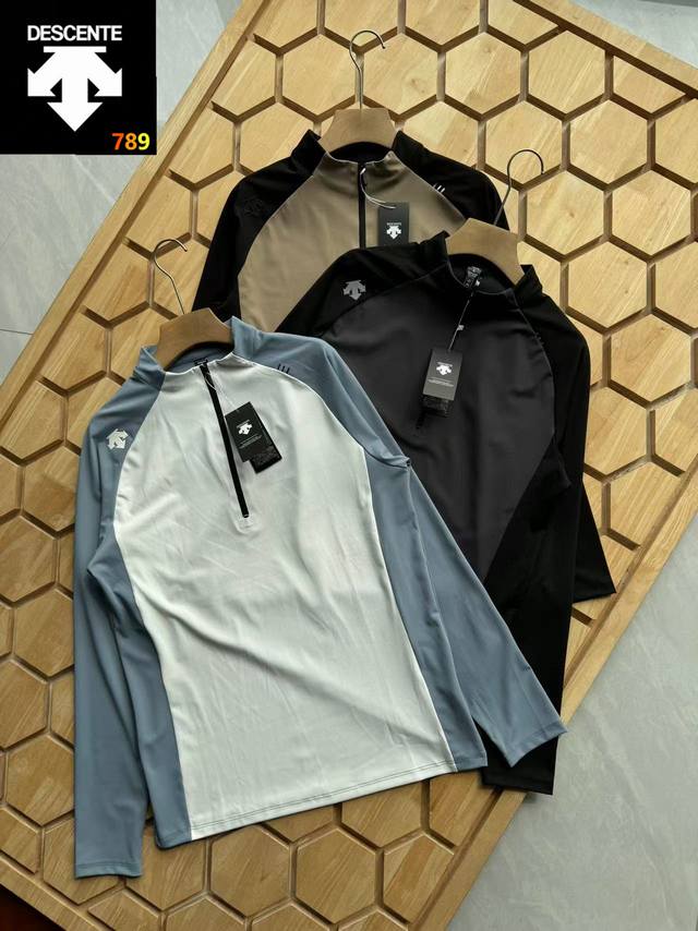 迪桑特立领半拉链运动户外休闲卫衣 立领半拉链设计非常百搭可商务可休闲可运动 高效透气吸湿排汗功效又挺阔有型柔软舒适、立体剪裁完美塑型、胸前3M反光标识点缀简约时