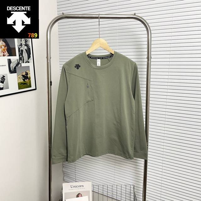 Descente迪桑特户外休闲运动速干弹力长袖打底 运动 健身训练 跑步长袖T恤 -春季百塔款式，打底 面料舒适透气 百搭运动休闲今天这款，性价比超高，真的是一