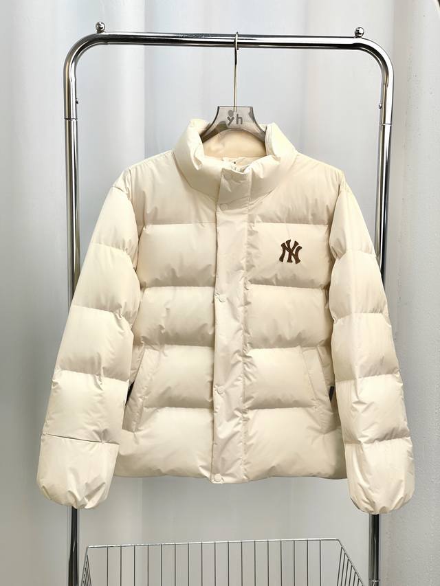 正品级 支持比对 实拍！ 小红书爆款推荐！ 专柜一致！秋冬新款Mlb羽绒服立领拉链外套羽绒服 左胸刺绣小Logo 男女同款情侣款 三标齐全现货 顶级的白鸭绒填充