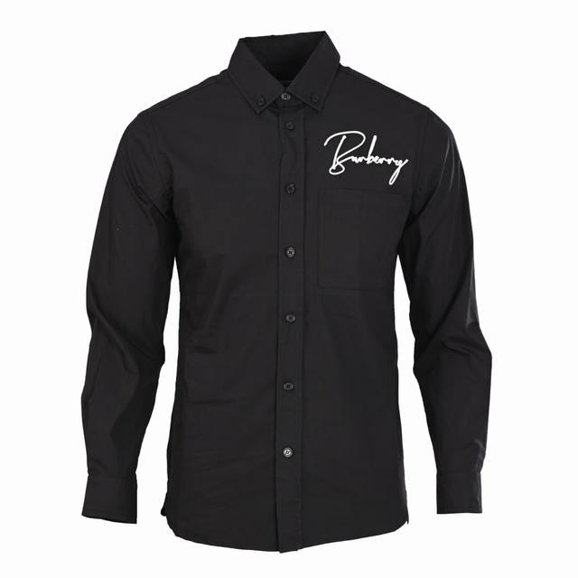 Burberry巴宝莉Bbr 22Fw 签名刺绣长袖衬衫 原版打版，采用韩国进口100支全棉，面料特点柔软舒适丝绸光泽，数次水洗依旧挺括如新，21针针脚还原意大