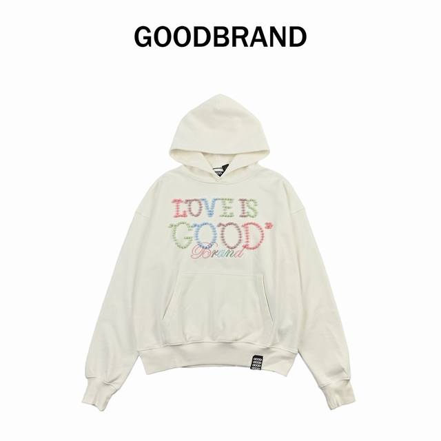 Good 马卡龙色珍珠连帽卫衣 男女同款，500克纯棉面料，原版1：1。 颜色：黑色、白色。 尺码：S、M、L、Xl
