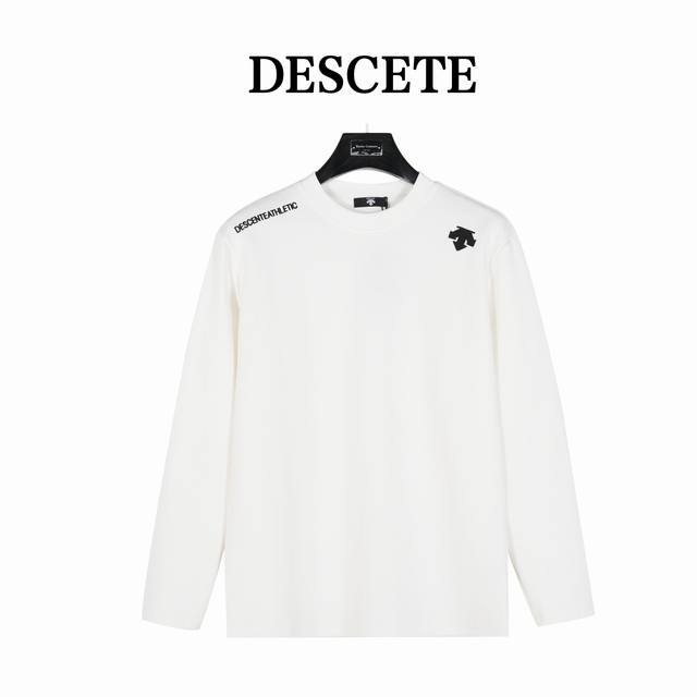 Descente 迪桑特 24Fw Logo刺绣长袖T恤 面料采用 克太空棉空气层纯棉面料+2X2配套螺纹 订染颜色后整蚀毛处理， 对照原版做丝滑超柔处理， 布