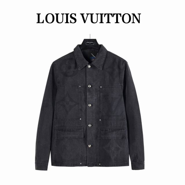 Louisvuitton 路易威登 重工渐变水洗字母定位印花牛仔外套 非常重工的一款 斜纹肌理面料区别市场垃圾平纹面料克 重做顶 老花妥妥拿捏早秋出门穿搭 牛仔