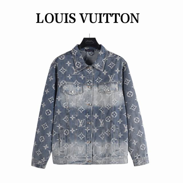 Louisvuitton 路易威登 重工水洗经典满印刺绣提花牛仔外套 非常重工的一款 克重做顶 老花妥妥拿捏早秋出门穿搭 牛仔面料可直接机洗不变形 洗水做旧也很