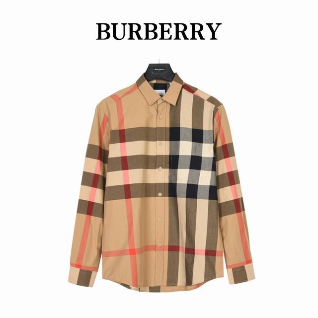 Burberry 巴宝莉 经典大格纹衬衫 定制原版一致20支精梳棉单线纱，纱线全部订染，最终确定织法， 无论是格型大小线条粗细均达到Y版水平并且布料没有尾斜现象