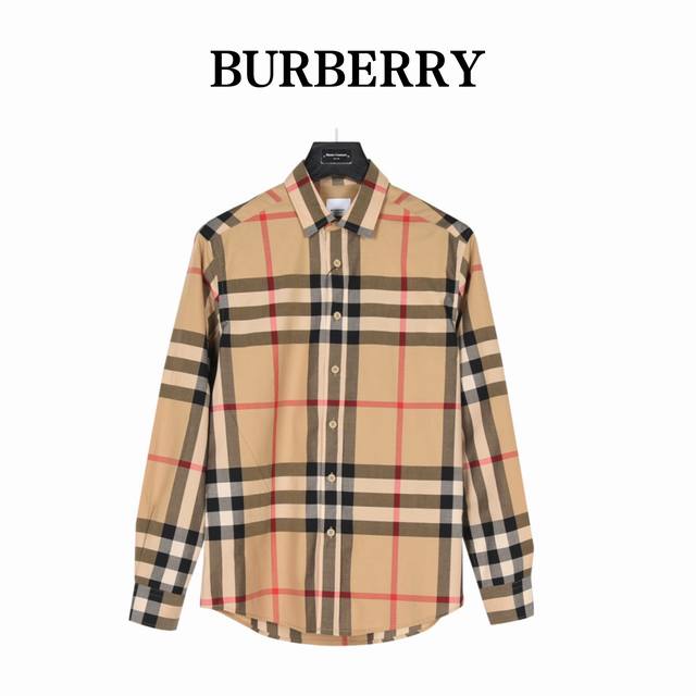 Burberry 巴宝莉 经典大格纹衬衫 定制原版一致20支精梳棉单线纱，纱线全部订染，最终确定织法， 无论是格型大小线条粗细均达到Y版水平并且布料没有尾斜现象